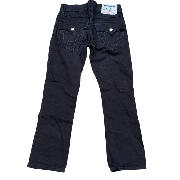 Vintage True Religion Jeans Size 30 STRAIGHT Black White Stitch - Picture 5 of 7